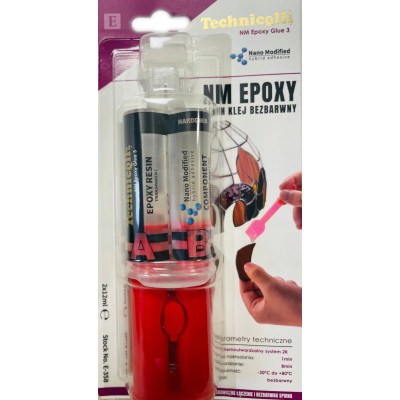 Technicqll E-358 Клей епоксидний прозорий 1хв 2x12ml шприц 