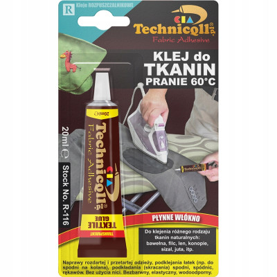 Technicqll R-116 Клей тканинний прання 60°C 20ml тюбик Technicqll R-116 Клей тканинний прання 60°C 20ml тюбик