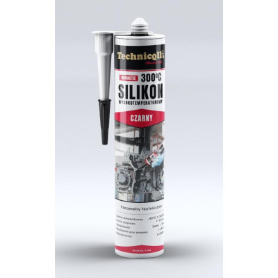 Technicqll S-686 Герметик силіконовий універсальний термостійкий 300°C чорний 300ml тюбик 